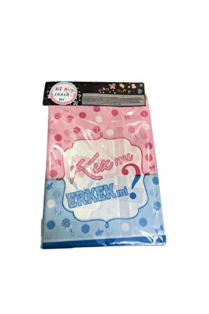 Cinsiyet Partisi Kız Mı Erkek Mi Masa Örtüsü 120x180