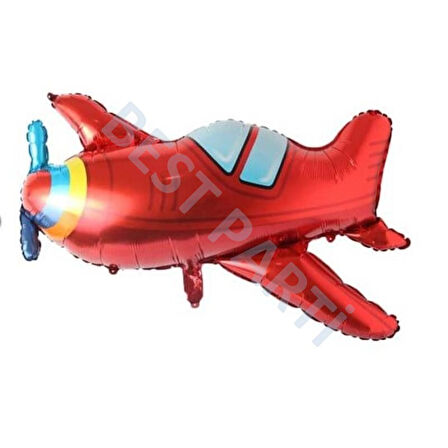 Taşıt Kırmızı Uçak Folyo Balon 77 cm