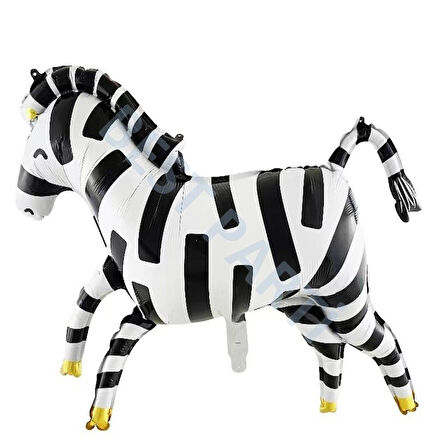 Hayvan Büyük Zebra Folyo Balon 92x70 cm