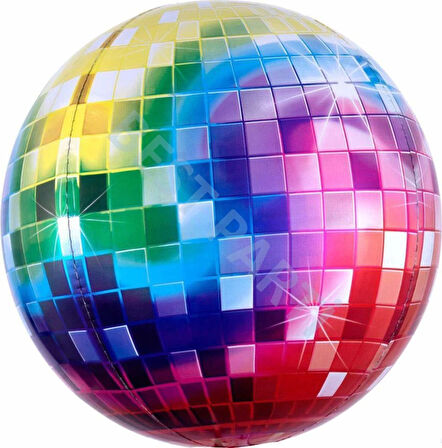 Disko Topu Folyo Balon Renkli 55 cm