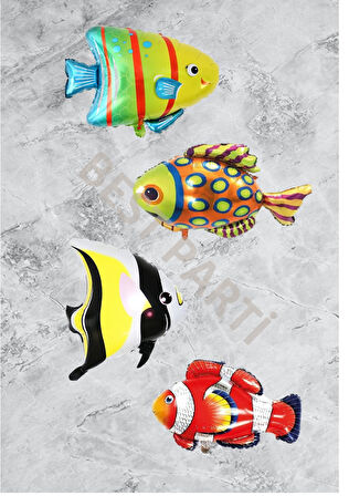 Balık 4'lü Folyo Balon Seti 