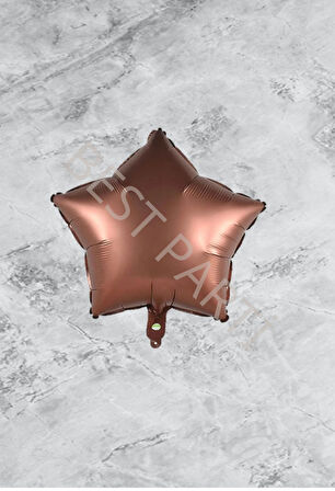 Kahverengi Renk Yıldız Folyo Balon 45 cm 1 Adet