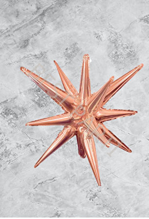 Rose Gold Renk Kutup Yıldızı Folyo Balon 60 cm