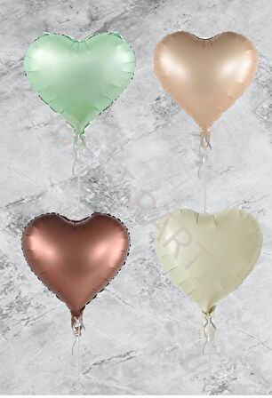 4 Adet Kalp Folyo Balon Seti 