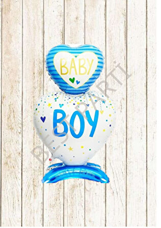 Ayaklı Mavi Baby Boy Folyo Balon