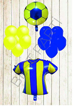 Taraftar Sarı Lacivert Balon Seti 
