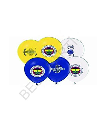 Sarı Lacivert Fenerbahçe Baskılı Balon 5 Adet