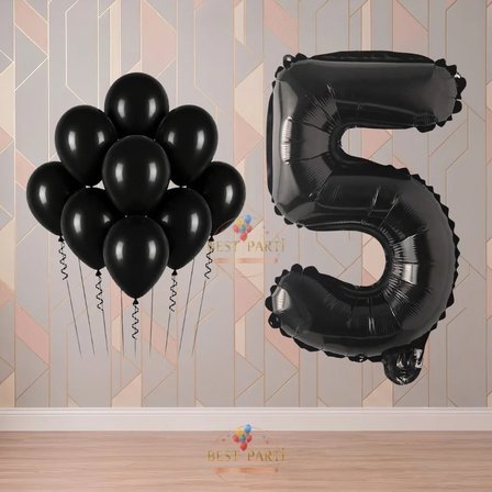 Best 5 Yaş Siyah Temalı Doğum Günü Parti Seti