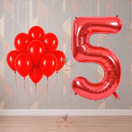 Best 5 Yaş Kırmızı Temalı Doğum Günü Parti Seti