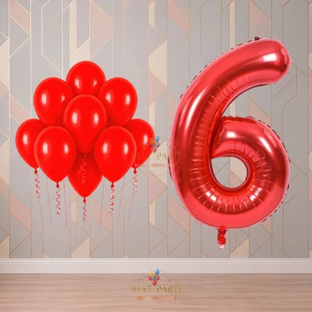 Best 6 Yaş Kırmızı Temalı Doğum Günü Parti Seti
