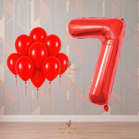 Best 7 Yaş Kırmızı Temalı Doğum Günü Parti Seti