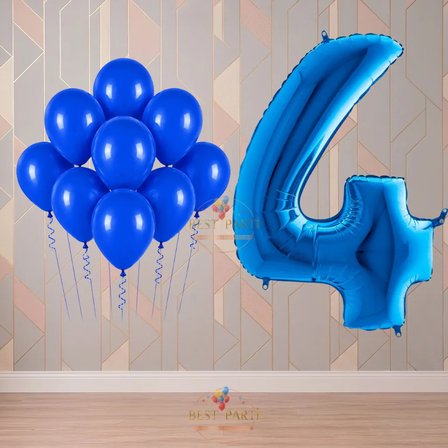 Best 4 Yaş Mavi Temalı Doğum Günü Parti Seti
