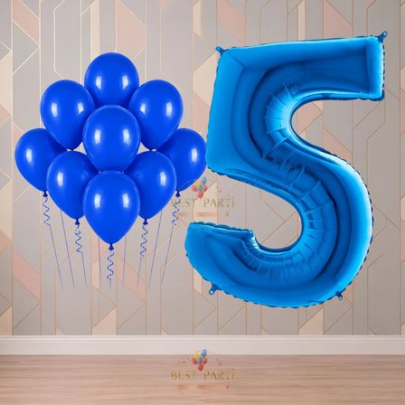 Best 5 Yaş Mavi Temalı Doğum Günü Parti Seti