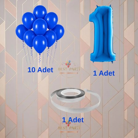 Best 5 Yaş Mavi Temalı Doğum Günü Parti Seti