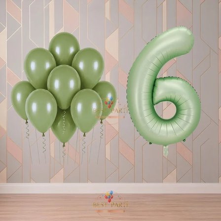 Best 6 Yaş Yeşil Temalı Doğum Günü Parti Seti