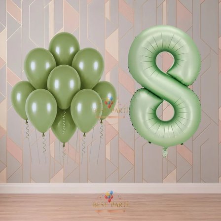 Best 8 Yaş Yeşil Temalı Doğum Günü Parti Seti