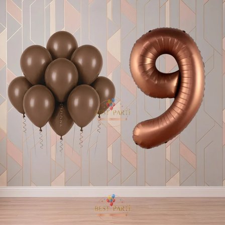 Best 9 Yaş Kahverengi Temalı Doğum Günü Parti Seti