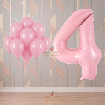 Best 4 Yaş Pembe Temalı Doğum Günü Parti Seti