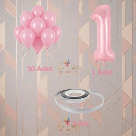 Best 4 Yaş Pembe Temalı Doğum Günü Parti Seti