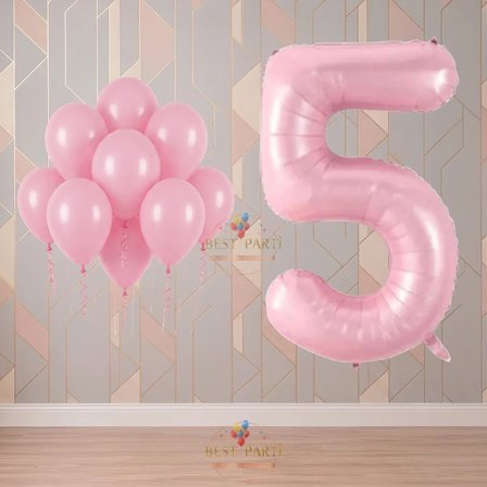 Best 5 Yaş Pembe Temalı Doğum Günü Parti Seti