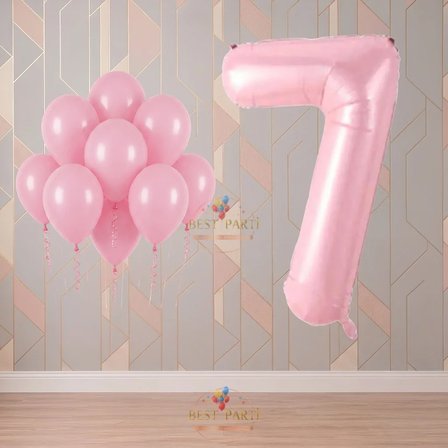 Best 7 Yaş Pembe Temalı Doğum Günü Parti Seti
