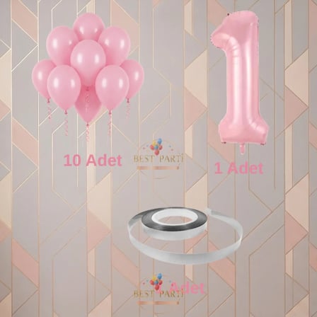 Best 8 Yaş Pembe Temalı Doğum Günü Parti Seti