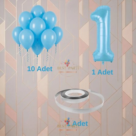 Best Mavi Temalı Doğum Günü Parti Seti Yaş-4