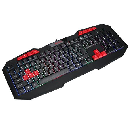 Oyunlar için Tasarlanmış Renkli LED RGB Aydınlatmalı Profesyonel Gaming Mouse ve Klavye Oyuncu Seti