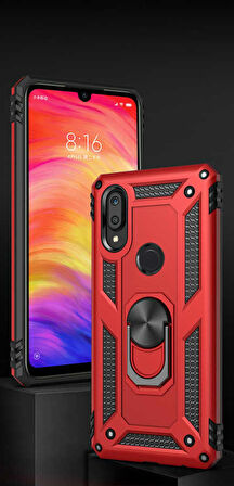 Huawei P Smart 2019 Uyumlu Kılıf Standlı Manyetik Yüzüklü Military Ring TPU Cover