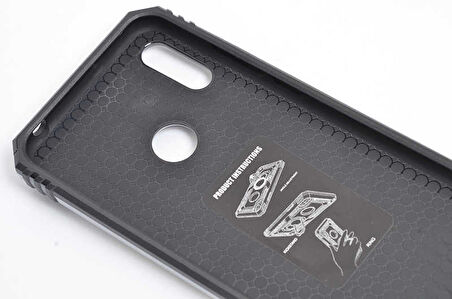 Huawei Y6 2019 Uyumlu Kılıf Standlı Manyetik Yüzüklü Military Ring TPU Cover