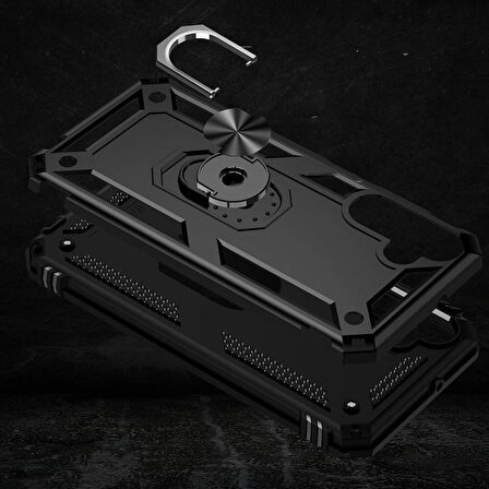 Samsung Galaxy A15 Uyumlu Kılıf Standlı Manyetik Yüzüklü Military Ring TPU Cover