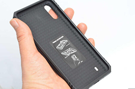 Samsung Galaxy M10 Uyumlu Kılıf Standlı Manyetik Yüzüklü Military Ring TPU Cover