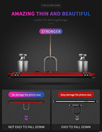 Samsung Galaxy S20 Ultra Uyumlu Kılıf Standlı Manyetik Yüzüklü Military Ring TPU Cover