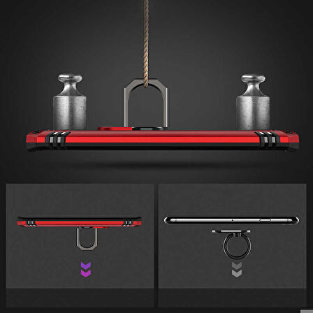 Xiaomi Mi Note 10 Uyumlu Kılıf Standlı Manyetik Yüzüklü Military Ring TPU Cover
