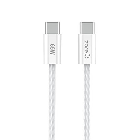 İki Ucu Type-c Data veri Ve Şarj Kablosu Type-C to Type-C PD Şarj ve Data Kablosu (65W 3A 1 Metre)