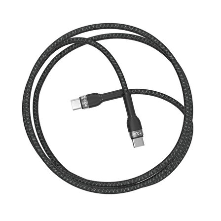 İki Ucu Type-c Data veri Şarj PD Kablo Type-C to Type-C Şarj ve Data Kablosu (50cm 100W)