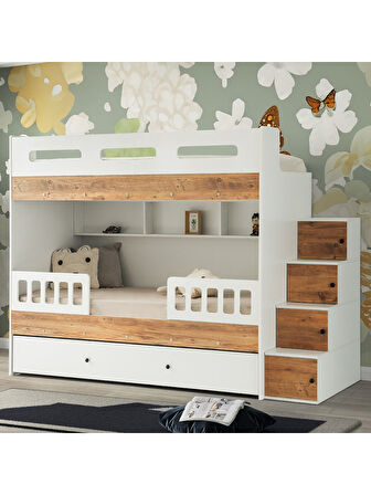 Berlin Yavrulu Ranza Çam&Beyaz Çelik Destekli %100 MDF
