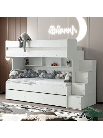 Safir Yavrulu Ranza Beyaz Çelik Destekli %100 MDF