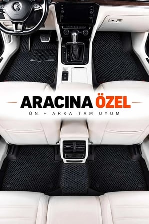 e-biz TOYOTA COROLLA-HYBRİD-SEDAN (2019-2026) Uyumlu EVA Oto Paspas Bagaj Paspası Dahil Siyah