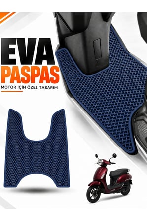 e-biz RKS GRACE 2002 Uyumlu EVA Motosiklet Paspası Scooter Ayak Paspası Motora Özel Lacivert