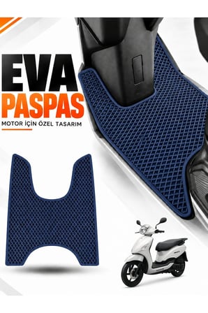 e-biz RKS PRİVATE 125 Uyumlu EVA Motosiklet Paspası Scooter Ayak Paspası Motora Özel Lacivert