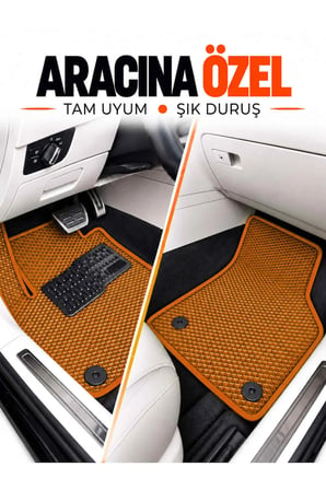 e-biz HYUNDAİ STARİA (2022-2026) Uyumlu EVA Oto Paspas Metal Topukluklu Ön Kabin Set Taba