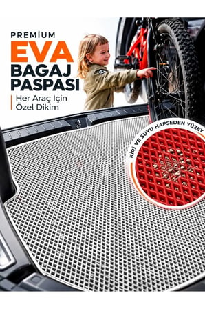 e-biz TOGG T10F (2025-2027) Uyumlu EVA Bagaj Paspası Araca Özel Beyaz