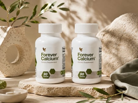Forever Calcium Magnezyum ve Vitamin D İçeren Takviye Edici Gıda 2 x 90 Tablet
