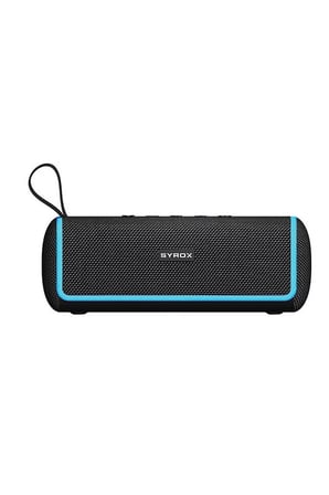 S40 Gerçek Kablosuz Bluetooth Hoparlör, 8W Stereo Ses, 6-10 Saat Çalma Süresi, TWS ve FM Radyo - Siyah / Kırmızı