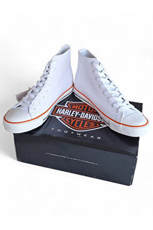 HARLEY DAVIDSON PISTBURGHH UNİSEX KADIN /ERKEK Beyaz Bağcıklı Sneaker 
EU 43 / USA 10 / UK 9 