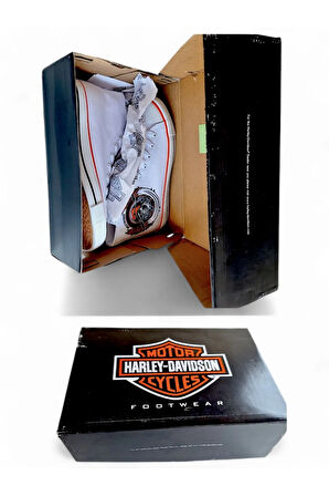 HARLEY DAVIDSON PISTBURGHH UNİSEX KADIN /ERKEK Beyaz Bağcıklı Sneaker 
EU 43 / USA 10 / UK 9 