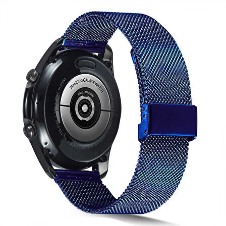 Xiaomi Amazfit Pace Uyumlu 22 mm Manyetik Klipsli Çizilmez ve Paslanmaz Tel Örgülü Metal Kordon