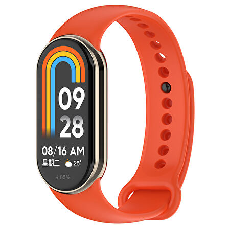 Xiaomi Mi Band 9 / Xiaomi Mi Band 8 Uyumlu Kordon Suya karşı dayanıklı, Esnek Silikon Strap Kayış
