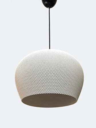 Beyaz Desenli Modern Sarkıt Avize Dekoratif Avize